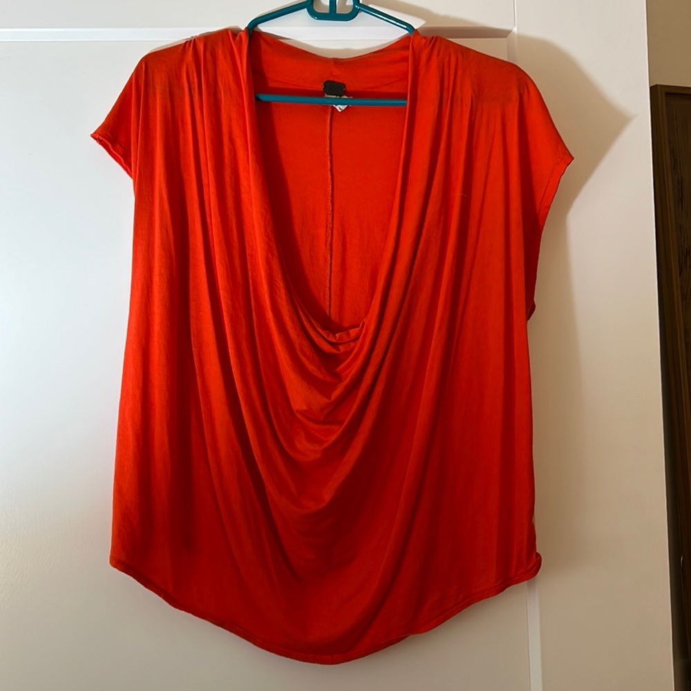 We The Free, orange, deep neck shirt